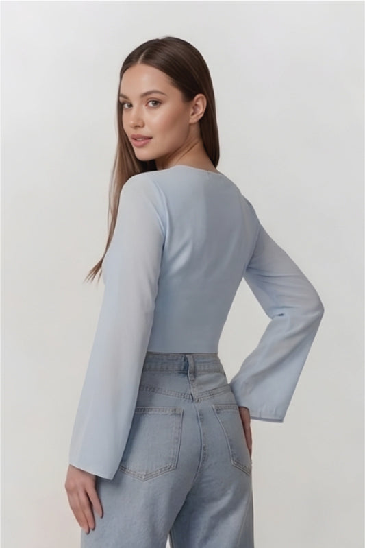 Blusa Gasa Cruzada
