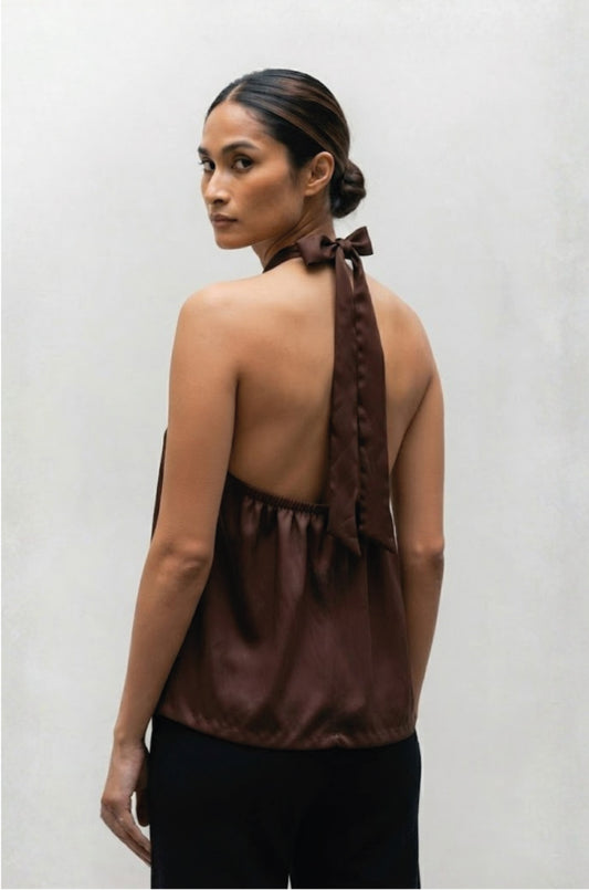 Blusa cuello seda