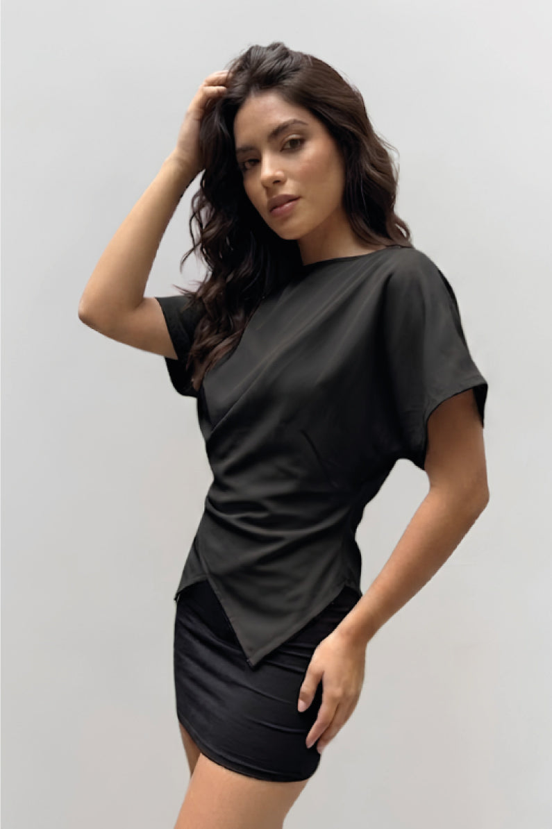 Blusa murciélago cruzado