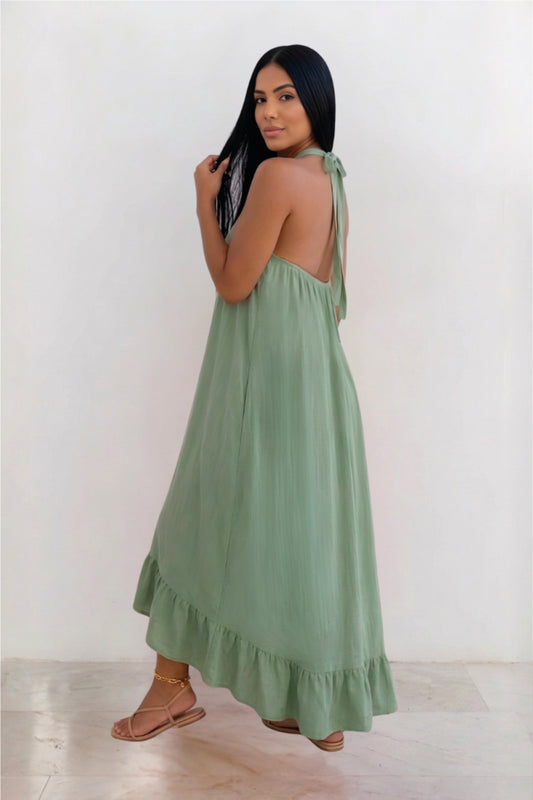 Vestido Boho Lino