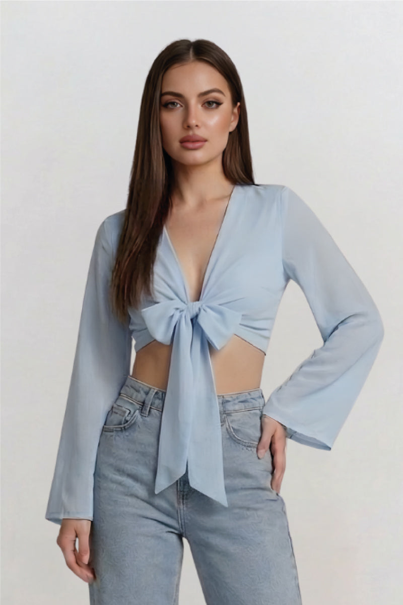 Blusa Gasa Cruzada