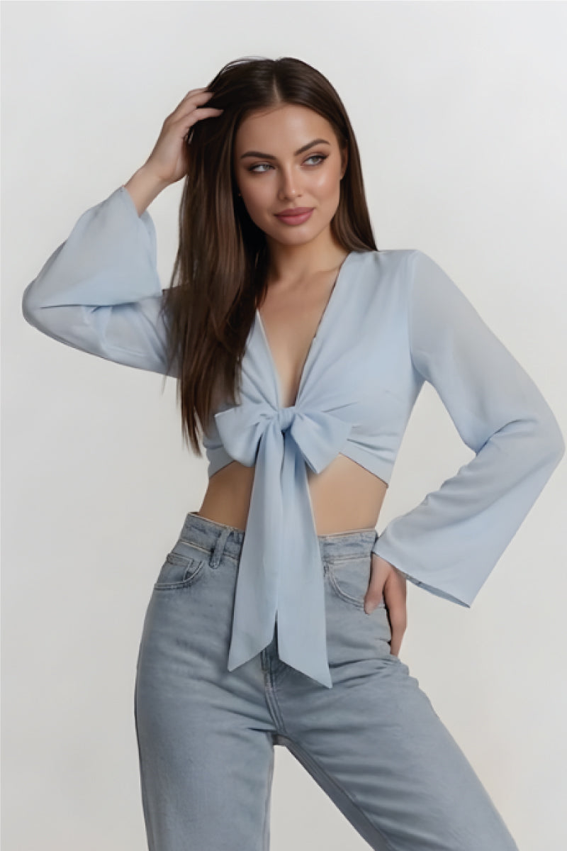 Blusa Gasa Cruzada