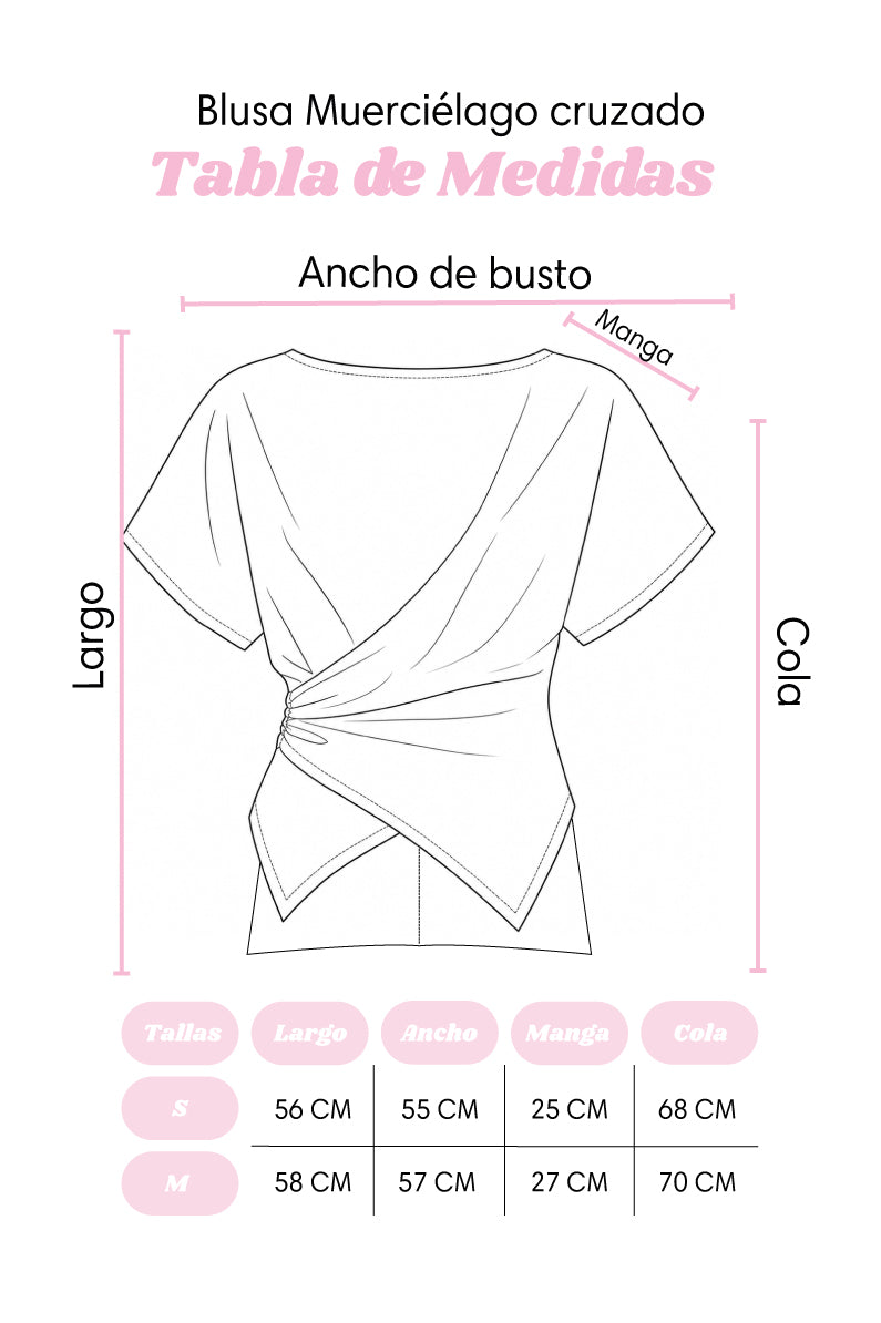 Blusa murciélago cruzado