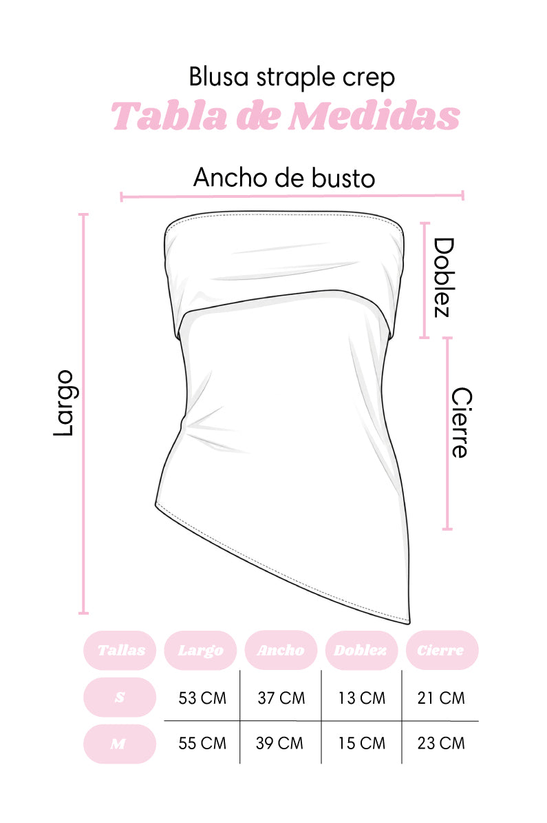 Blusa straple crep