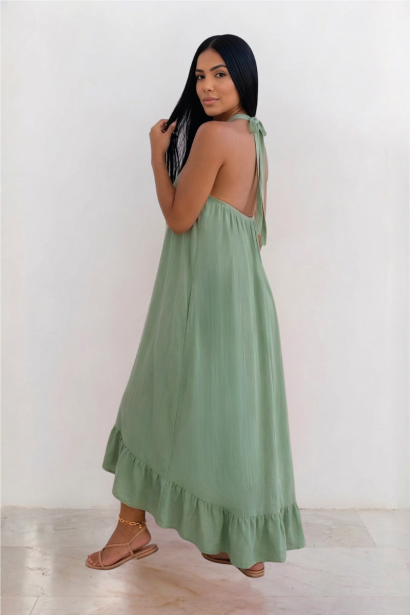 Vestido Boho Lino