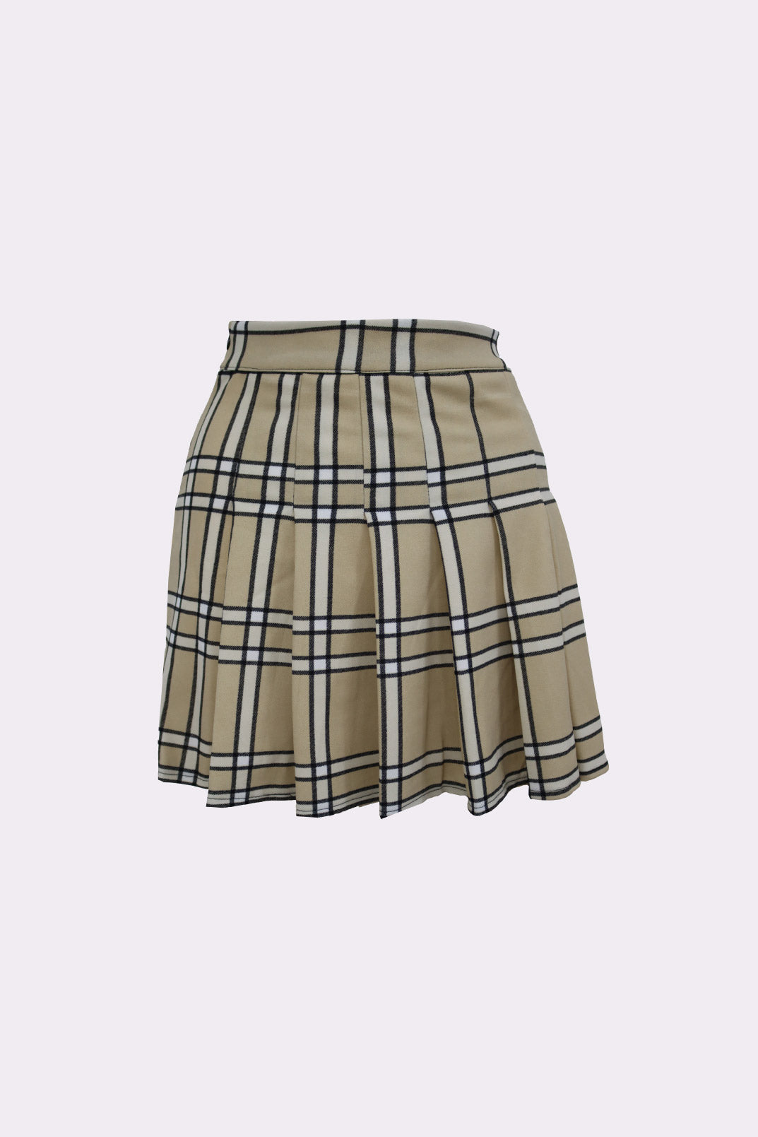 Falda escocesa beige
