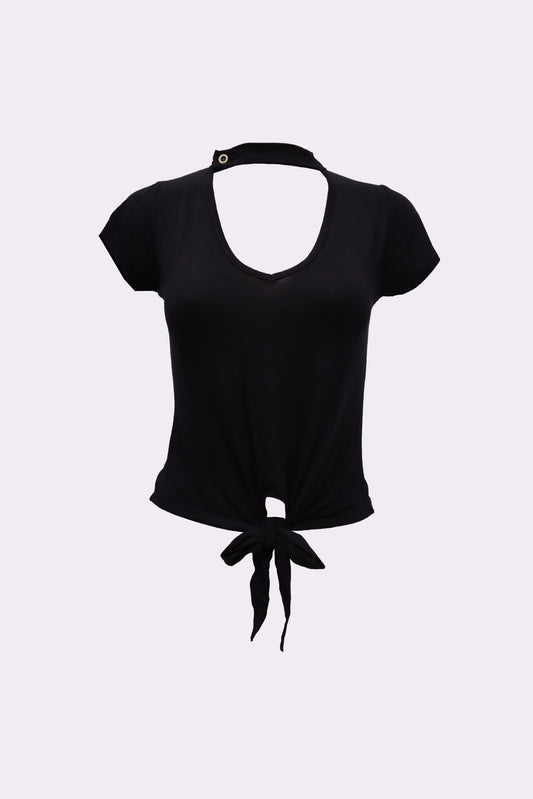 Polo viscosa negro