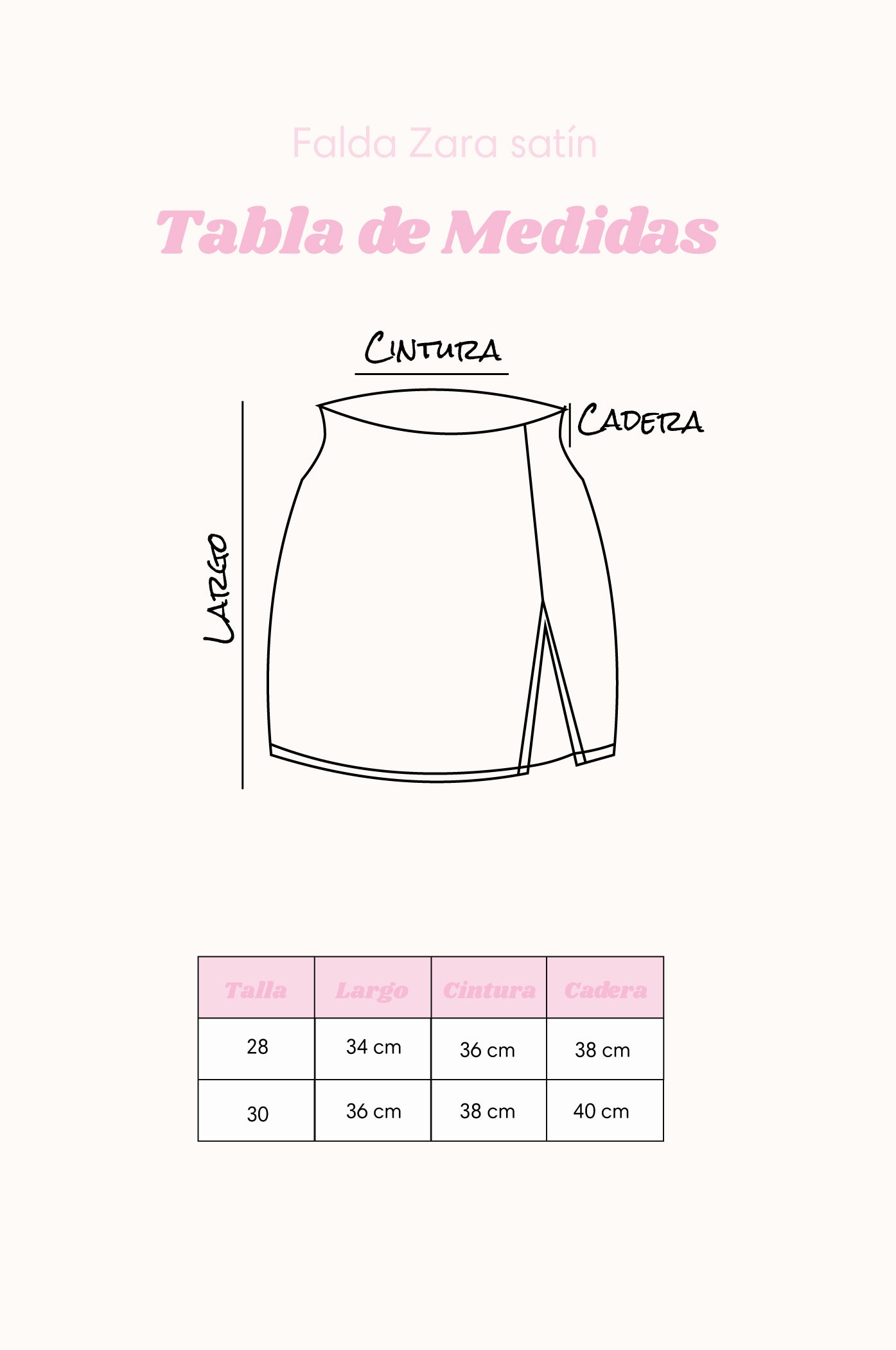 Falda Zara satín